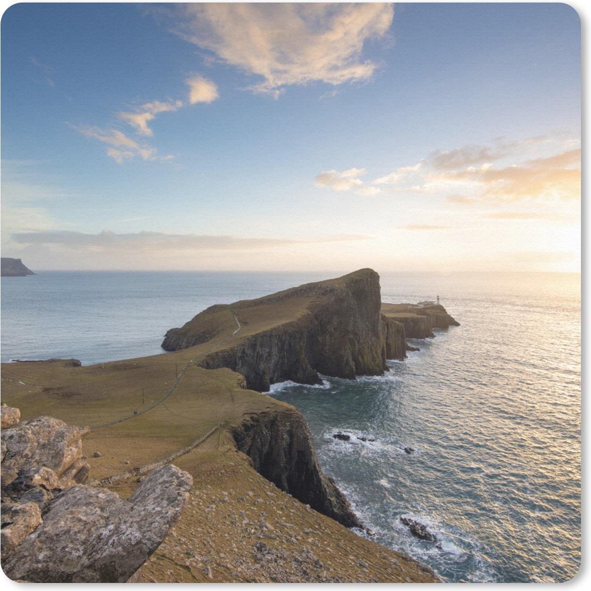 Muismat 30x30 cm - Mousepad Natuurlijke pier op Schotland - Muismatten