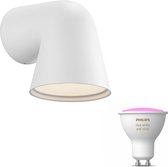 Nordlux Front Wandlamp Buiten - 1 Lichtpunt - Tuinverlichting LED Buiten - Buitenlamp - Incl. Philips Hue White & Color Ambiance GU10 - Wit