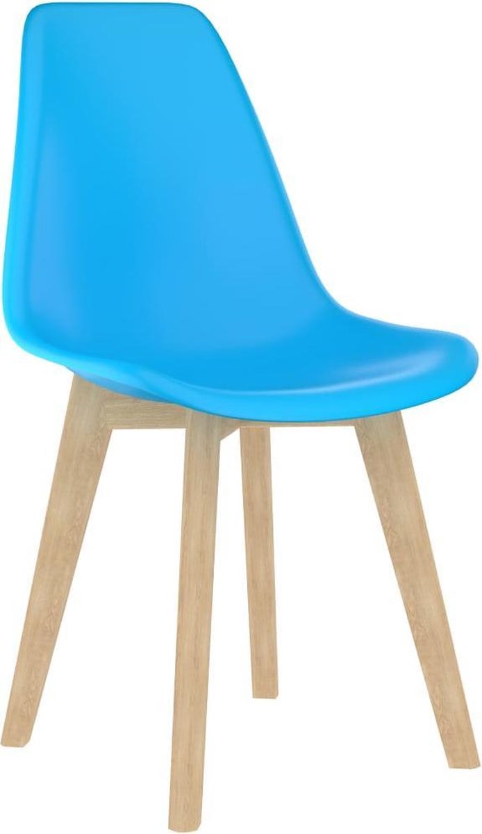 Nord Blanc 6 Moderne kunststof eetkamerstoelen stoelen licht blauw ergonomische kuipstoelen Nordic Blanc Palerma Design light blue ergonomisch stoel zetel woonkamerstoelen zitting stevig hout plastic scandinavisch Set van 6 stuks