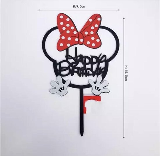 Overtuiging hand volwassen Mickey en Minnie Mouse Taart Topper|Taart decoratie | Thema Minni Mouse|Thema  Mickey... | bol.com