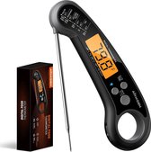 BBQ Thermometer - Zinaps Grill Thermometer Vlees Thermometer Digitale Thermometer Grill Met IP67 Waterdichte & Roestvrijstalen Sondes & Magneet, 2S Instant Read Roosting Thermometer voor Keuk