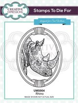 Creative Expressions Cling stamp - Dieren - Neushoorn - 9,3cm x 12,7cm