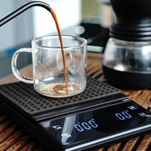 Draagbare Elektronische Digitale Koffieweegschaal Met Timer Hoge Precisie LED Display Huishoudelijke Gewichtsbalans Meetinstrumenten 3 KG