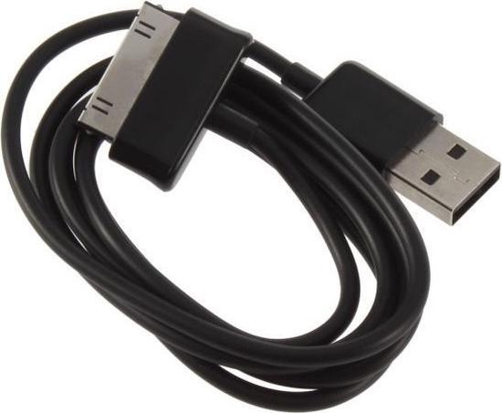USB datakabel oplader kabel Zwart 1 meter voor Samsung Galaxy Tab 1, 2 10.1  7.7 8.9 7... | bol.com