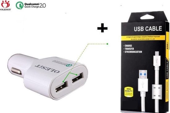 Chargeur de voiture USB OLESIT 36W Qualcomm 2.0 à charge rapide