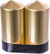 Gouden kaarsen - Kaars - Kaarsen - 2 Stuks - Golden edition - Sfeerkaarsen - Kandelaar - Sfeer - LUXE EDITIE !!