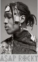 Allernieuwste Canvas Schilderij Hiphop Rapper A$AP Rocky 1 - Zwart Wit - ASAP Rocky Artiest -50 x 75 cm