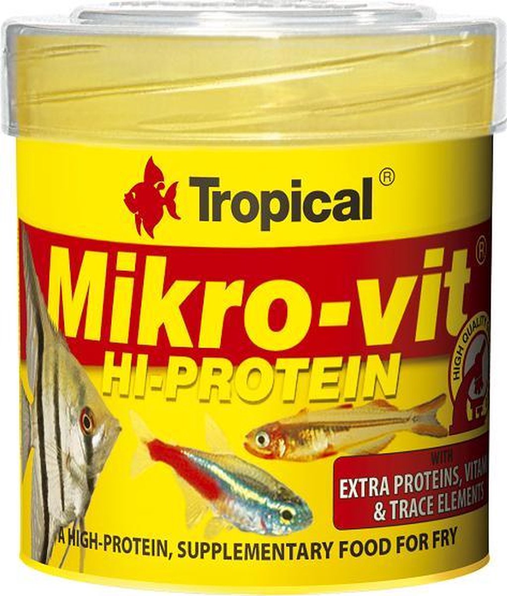 Tropical Mikro-Vit Hi-Protein | 50ml | Opkweekvoer | Baby Visvoer