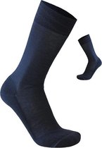 2-Pack Klassieke Dunne Merino Wollen Sokken S13 - Unisex - Blauw - Maat 35-38