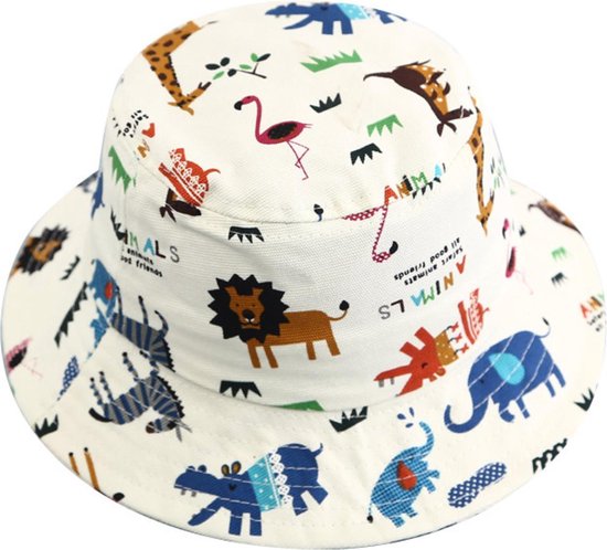 Chapeau de soleil Chapeau de pêcheur Enfant - animaux de safari - tout-petit (2-5 ans) - chapeau d'été garçons filles