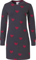 Rebelle Hearts Vrouwen Nachthemd - Red - Maat 46