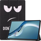 Huawei MatePad Pro 12.6 (2021) Hoes - Tri-Fold Book Case - Don't Touch Me