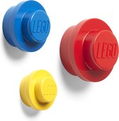LEGO Iconic Wandknoppen - Set van 3 Stuks - Rood Geel Blauw - Kunststof