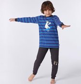 Woody pyjama jongens - ijsbeer - streep - 212-1-PLC-S/900 - maat 152