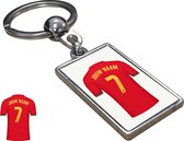 Portugal Shirt met Jouw Naam - WK2022 -  Gepersonaliseerde Sleutelhanger met Jouw Naam en Nummer - Cadeau - Verjaardag - Kerst - Kado - Valentijn - Gepersonaliseerd Cadeau - Voetba