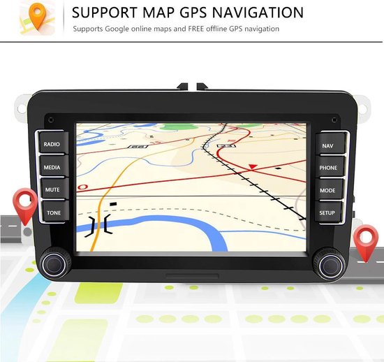 Android Autoradio Navigatie - Audi Volkswagen Polo Golf / Seat / Skoda -  Bluetooth... | bol