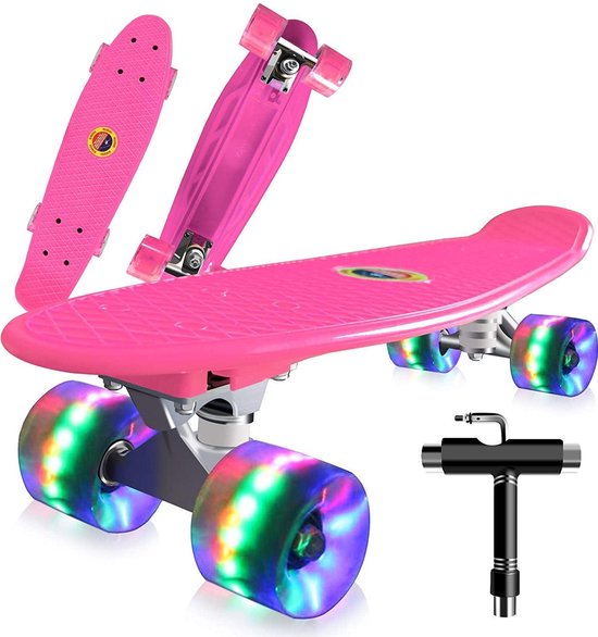 rechtdoor duidelijkheid Met pensioen gaan Skateboards Compleet 55 cm Mini Cruiser Retro Skateboard voor kinderen  Jongens Meisjes... | bol.com