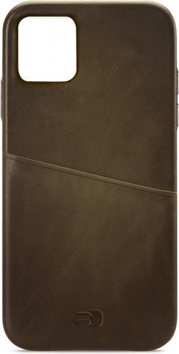 Senza Desire Cardslot Leren Backcover Hoesje - Geschikt voor iPhone 11 - Burned Olive