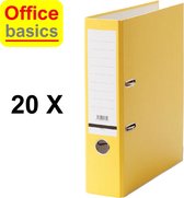 Office Basics Ordner - karton - geel - rug 80mm - set 20 stuks