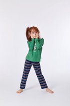 Woody pyjama meisjes - groen - highlander koe - kip - 212-1-PLG-S/733 - maat 152