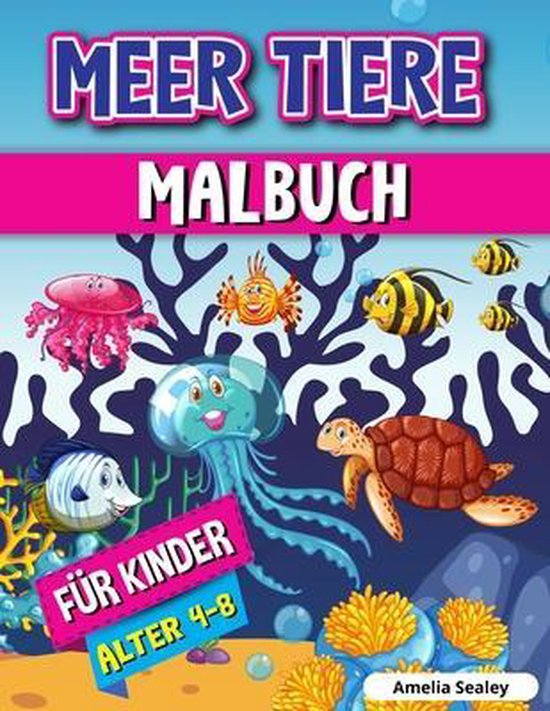 Meerestiere Malbuch für Kinder - cover