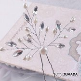 Jumada's Hairpins met Parels en Diamanten - Haarclips - Haaraccessoires - Set van 2 Stuks