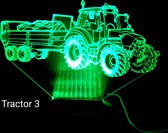 "TRACTOR 3 met aanhanger" 3D led lamp