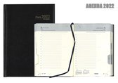 Brepols Agenda 2022 - Euro - Uitgestanste maandtabs - Lima Kunstleder - 14,8 x 21 cm - Zwart