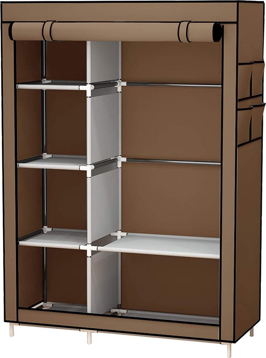 Ruhhy Kledingkast stoffen kast 170x170 cm opslag vouwkast 21744 Ruhhy Kledingkast stoffen kast 170x170 cm opslag vouwkast 21744