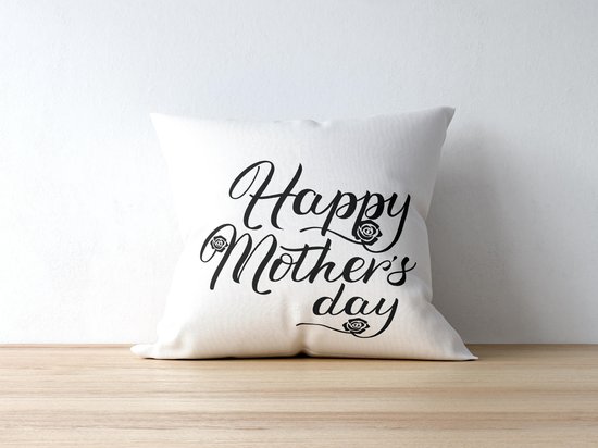 Sierkussen - Moederdag Kussen Met Tekst: Happy Mother's Day | Voor Mama | Moederdag Cadeau