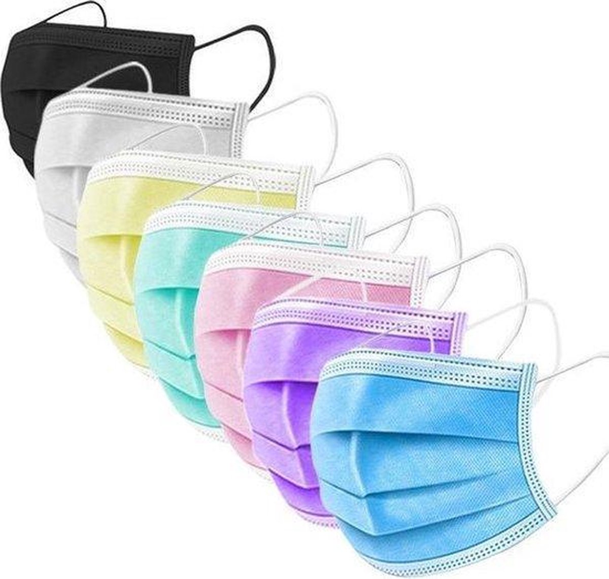 Wegwerp mondkapjes 20 stuks gemixte kleuren bol