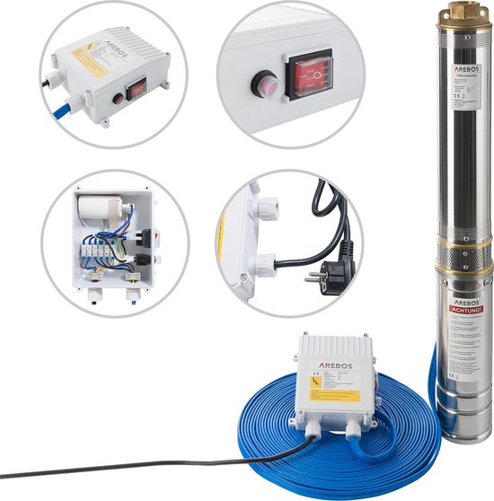 Pompe Puits Profond 400V 750W - Débit 8500L/h Hauteur 59m