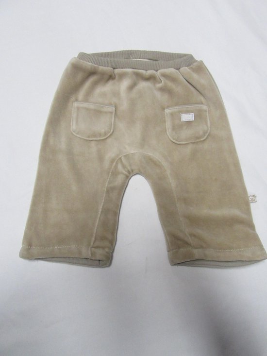 noukie's , union , pantalon long , velours , doublé , beige , 1 mois 56