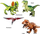 Dinosaurus Speelset - 4 stuks - bouwstenen - bouwblokken - Tyrannosaurus rex
