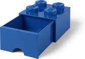 LEGO Brick 4 Opbergbox met Lade - Blauw - 4.6 L - 25x25x18cm - Kunststof