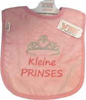 Babycadeau - Geboortecadeau - Kraamcadeau - Meisje - Slabbetje "Kleine Prinses" met kroontje - In cadeauverpakking