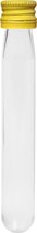 Reageerbuisjes party-tube 20 ml met goudkleurige aluminium schroefdop 25 stuks | vul met limonade | met drank | olie | bruidsuiker | doopsuiker | kruiden