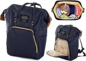 Luiertas - Rugtas - Verzorgingstas - Met 3 thermovakken - Babyverzorging - Diaper backpack bag - Organizer -Navy Blauw