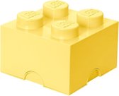 LEGO Opbergbox - Brick 4 - Cool Geel - 6 L - 25 cm x 25 cm x 18 cm - Kunststof