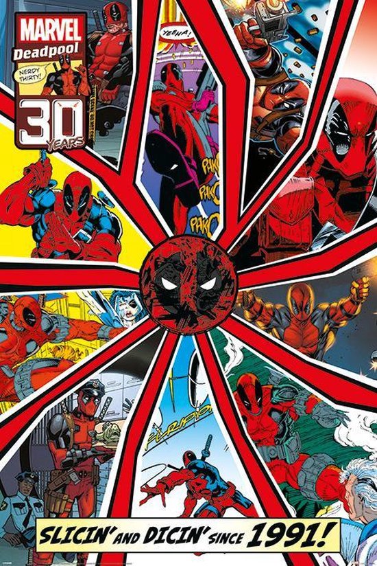 Hole in the Wall Deadpool Maxi Poster -Shattered (Diversen) Nieuw