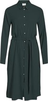 Vila Jurk Vidania Belt L/s Shirt Dress/su - Noos 14059679 Darkest Spruce Dames Maat - 40