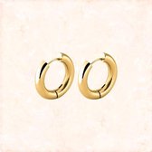 Jobo By Jet - Go round earrings - Gold - Gouden ronde oorbellen - Stainless steel