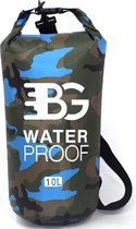 BG® waterdichte tas 10L - Suppen - Blauw - Drybag - Suptas -  Sup - Dry sack - Outdoor rugzak - Boottas - Zeiltas - strandtas - waterproof