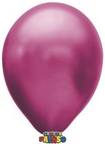 Zakje met 15 fuchsia metallic latex ballonnen - 30cm doorsnee (12 inch) - Biologisch afbreekbaar