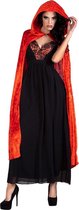 Rode cape met velours effect volwassenen Halloween - Verkleedattribuut - One size