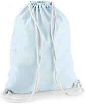 Westford Mill Cotton Gymsac WM110 - PASTEL BLUE/WHITE - 37 x 46 cm