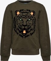 Oiboi jongens sweater leeuw - Groen - Maat 170