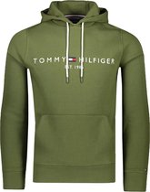 Tommy Hilfiger Sweater Groen Normaal - Maat M - Heren - Herfst/Winter Collectie - Katoen;Polyester