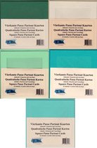 Vierkante Passe Partout Kaarten Set - Vierkante kaart 13,5 x 13,5cm - 5 Kleuren - 40 Kaarten en 40 enveloppen - Maak wenskaarten voor elke gelegenheid