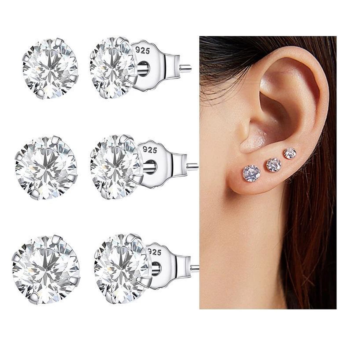 Oorbelruggen Lifters Magische Veiligheidsbeveiliging Hypoallergeen 925 Sterling Zilver Vervangende Oorbelruggen, Eén maat, Sterling Zilver, Geen edelsteen